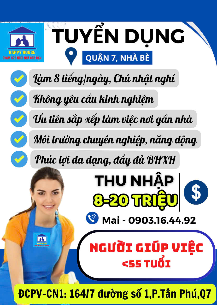 Công ty Happy House tuyển dụng